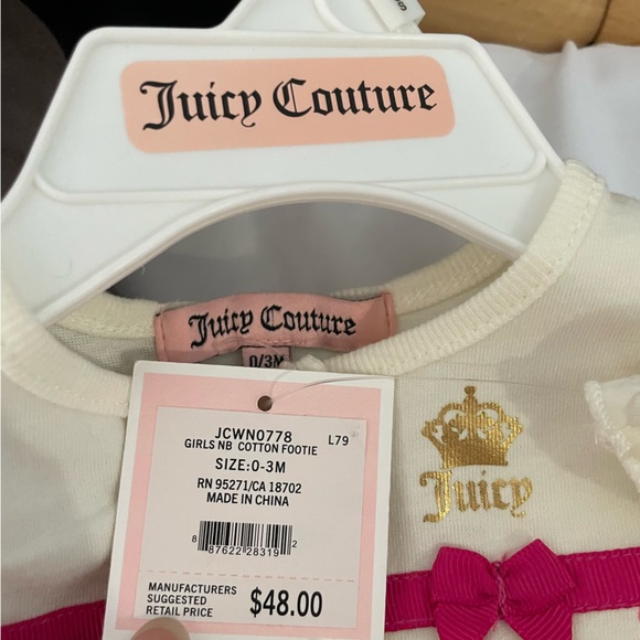 Juicy couture newborn footie pajamas. - Picture 6 of 6
